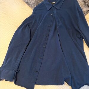 Express Dark Blue Collared Shirt Cotton very soft
